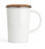Bredemeijer TEA Porcelanowy Kubek do Herbaty z Zaparzaczem 400 ml Biały